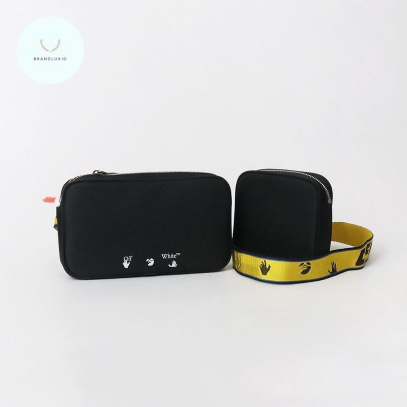 Off White Double Belt Bag Black