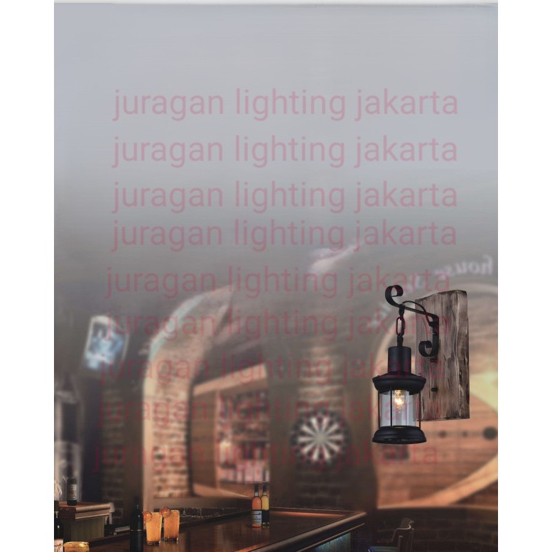SL5026-1 LAMPU DINDING HIAS KAYU VINTAGE MINIMALIS KLASIK MODERN TERAS CAFE RESTORAN VILLA RUANG TAM