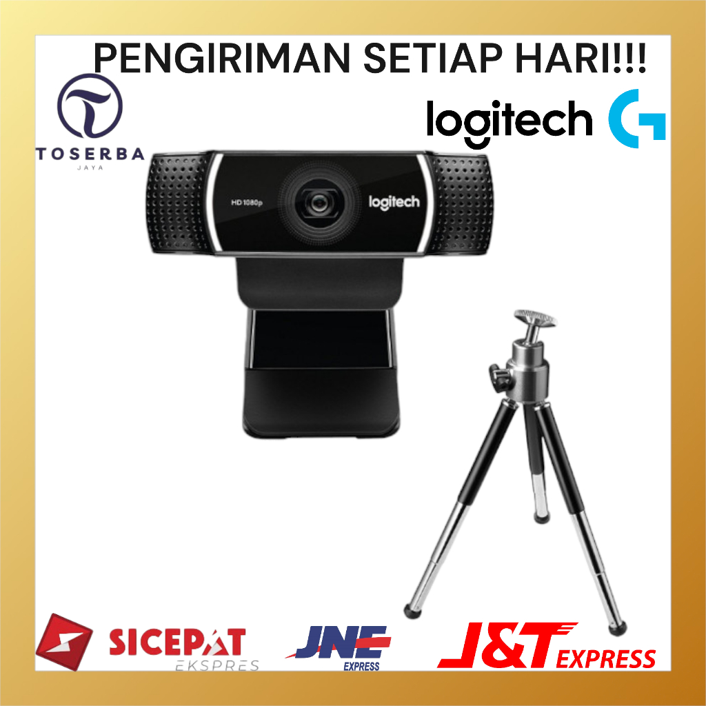 WEBCAM LOGITECH C922 PRO + TRIPOD - WEBCAM LOGITECH C922 PRO STREAM