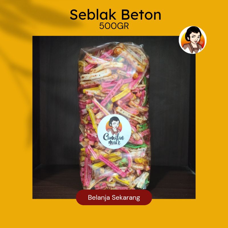 

KRUPUK SEBLAK BETON 500GR/ CAMILAN MAK'E/ CEMILAN SEBLAK BETON PEDAS/ JAJANAN SEBLAK PEDAS/ CAMILAN SEBLAK PEDAS/ SNACK KEMASAN