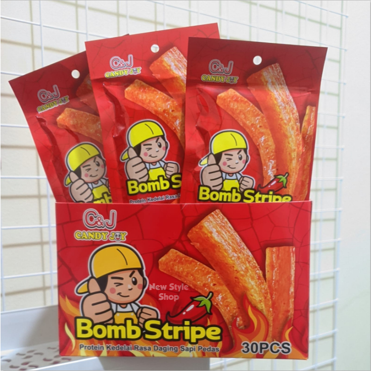 

[ HALAL ] Paket Latiao Bomb Stripe Isi 1 Box x 30pcs x 23gr