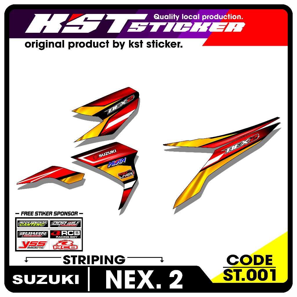 Striping Nex 2 - Sticker Striping Suzuki Nex 2 . ST 001