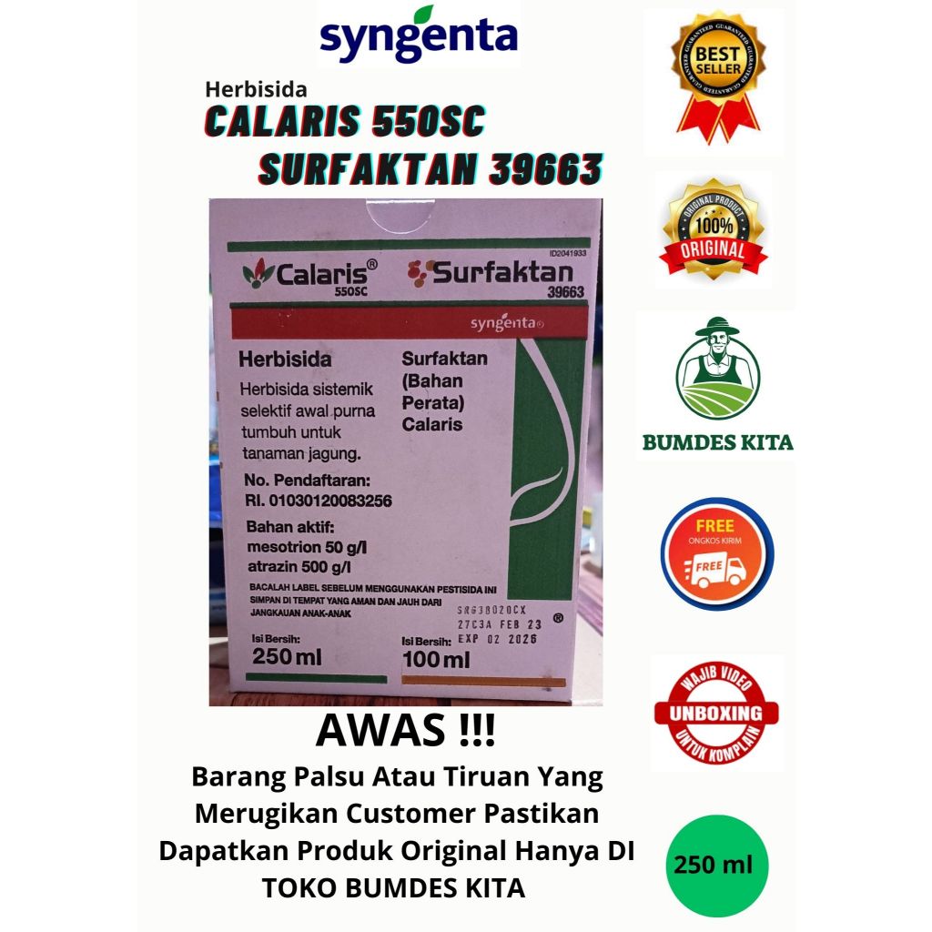 Herbisida Calaris 550 SC Syngenta Obat Racun Rumput Tanaman Jagung