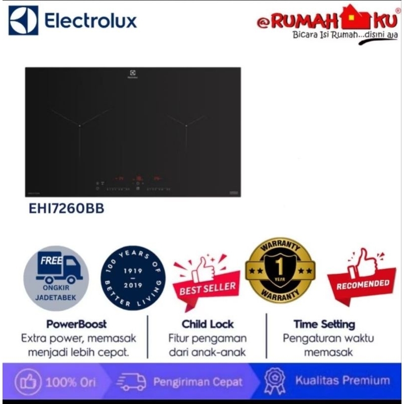 ELECTROLUX BUILT-IN INDUCTION HOB EHI 7260 BB / EHI7260BB KOMPOR TANAM LISTRIK