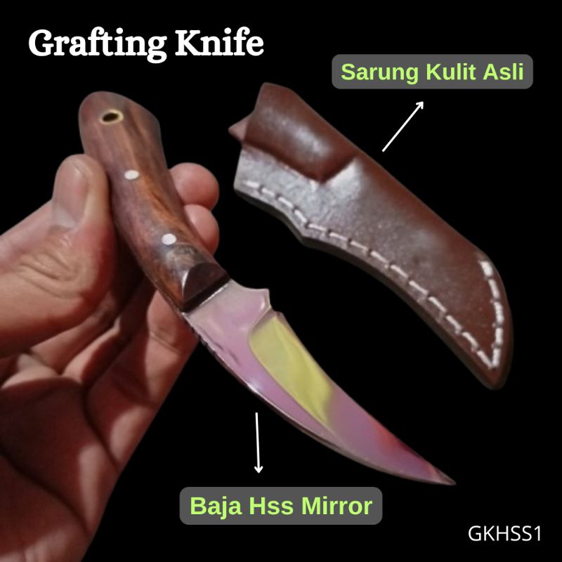 Pisau Cangkok Tanaman Baja Hss Mirror Super / Pisau Grafting / Pisau Okulasi