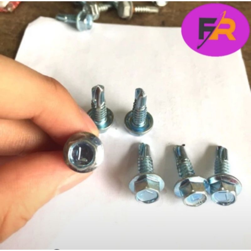 Sekrup Baja Ringan Galvanis Sekrup Baut Roofing Rangka Atap Plapon