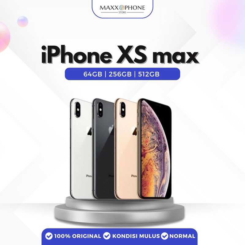 Apple Iphone xs max 64GB/ 256GB /512GB Second Fullset Original Mulus Bergaransi