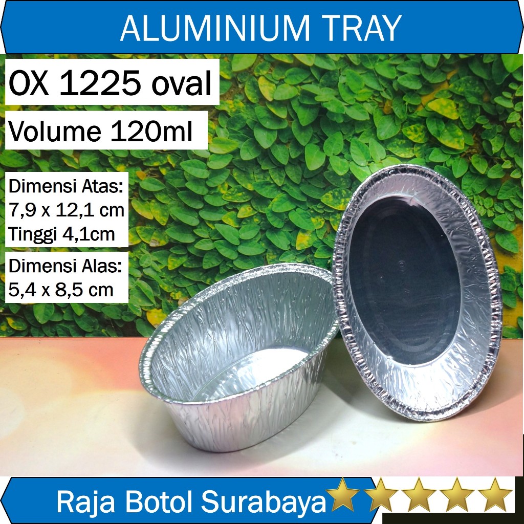 Aluminium Foil Cup oval OX 1225 Bestfresh / Aluminium Foil Alufoil Tray Alutray Cup oval Kecil OX122