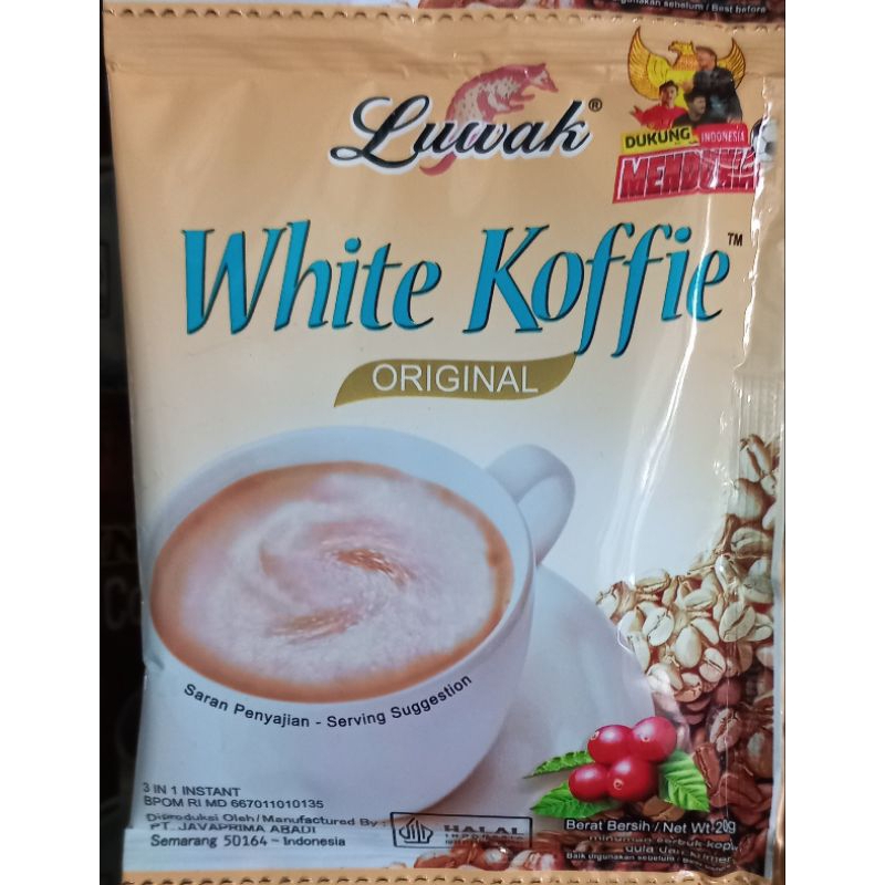 

Luwak White Koffie 1 Renceng Isi 10 Sachet @20g