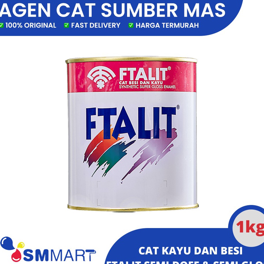 

MENDADAK PROMO CAT FTALIT WARNA DOFF SEMI GLOSS 1KG