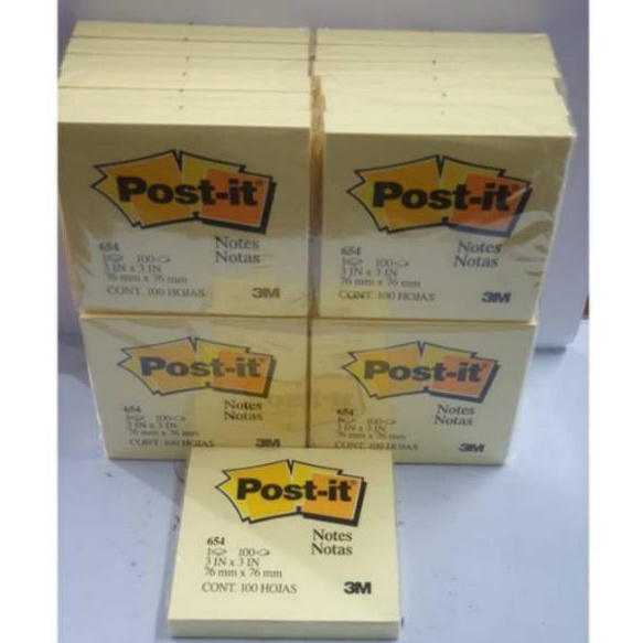 

DISKON LUAR BIASA 3M Post it sticky note 654 yellow