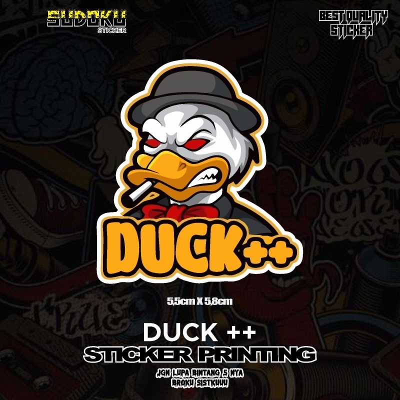 

STICKER STIKER PRINTING DUCK++ MATA MERAH KEREN