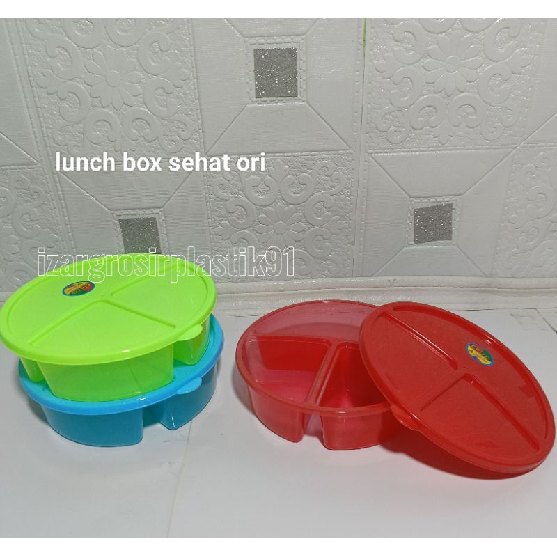 LUNCH BOX BULAT / LUNCH BOX SEHAT R3 ORI/TEMPAT MAKAN UNTUK ANAK SEKOLAH/TEMPAT BEKAL  MAKAN UNTUK C