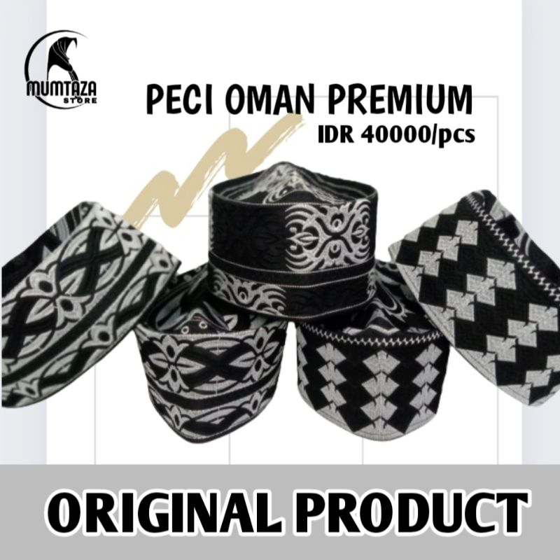 Peci songkok oman bangladesh original hitam