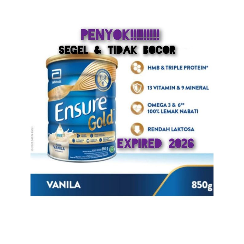 

Ensure Gold Vanila 800 gr ( kaleng penyok!!!! )