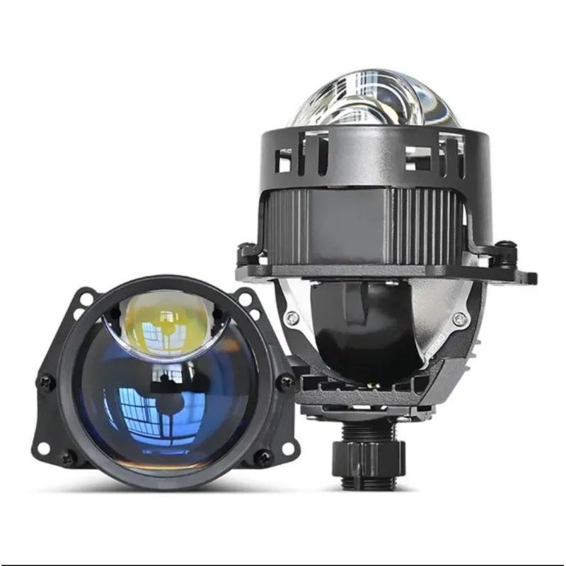 BILED 3 INCH COSTUM LASER 3000K +5800K SINGLE DIRECT CUP IP67 BLUE LENS/HD GLAS CLEAR LENSA 55W - 75