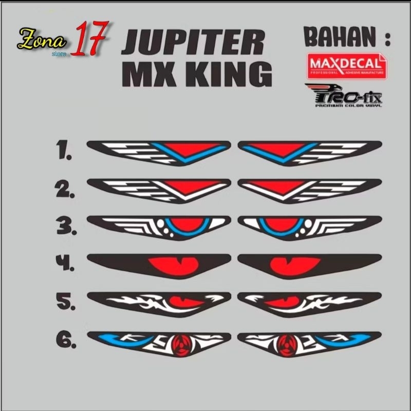 sticker lampu senja Zupiter MX KING|stiker alis senja Jupiter MX KING|Stiker variasi lampu Jupiter M