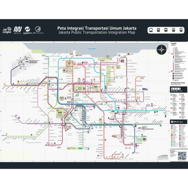 

Poster Peta Rute Integrasi Transportasi Umum Jakarta Terbaru 2024 HVS A4 21,0 x 29,7.