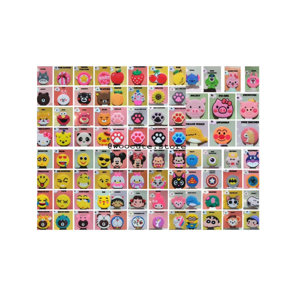 Popsocket karakter lucu, aksesoris hp