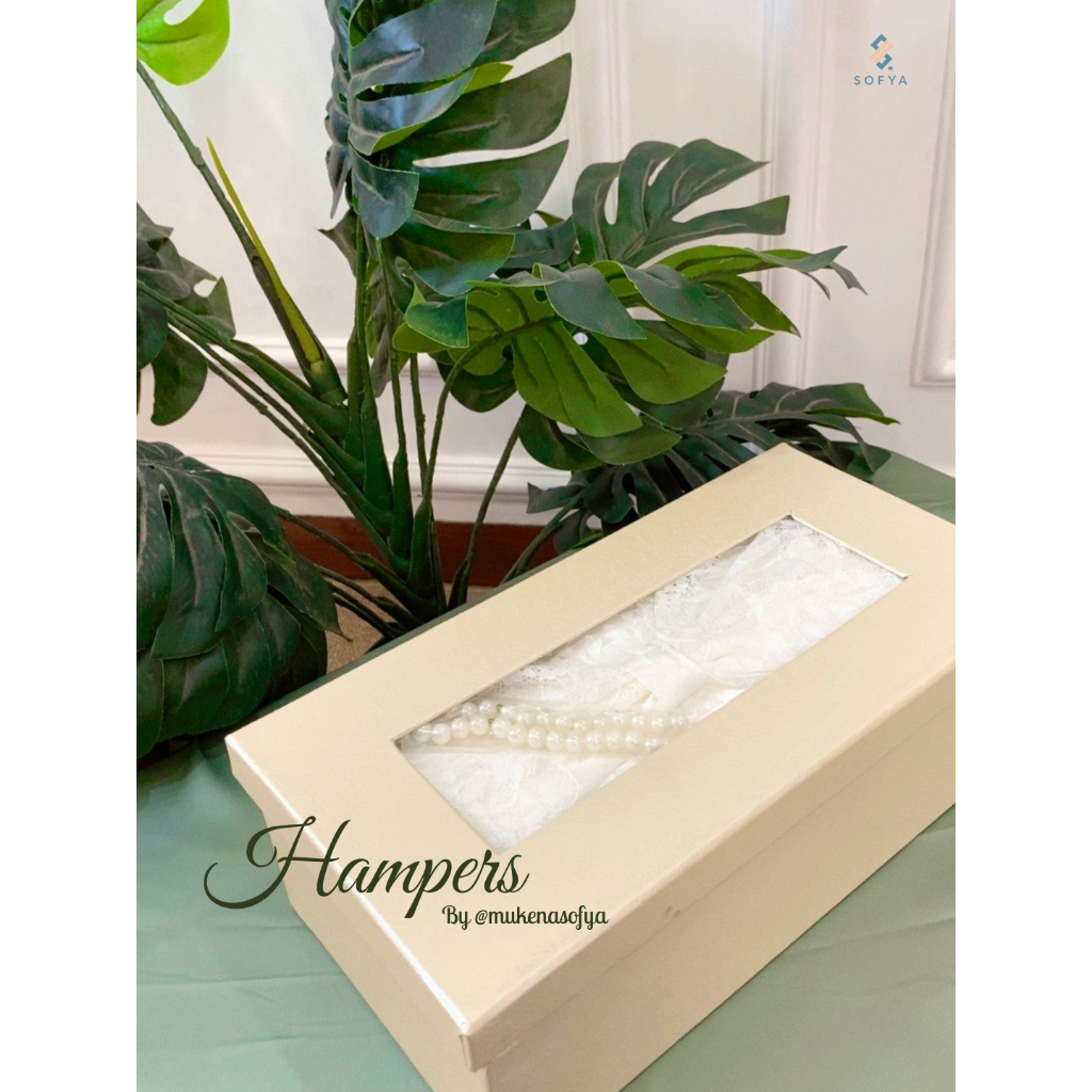 

Box Hampers Gift Box Wedding or Birthday | Gift Box Dos Kotak Kado Karton Hard BoardWedding untuk Mukena Premium Series P x L x T 32 cm x 7 cm x 9 cm