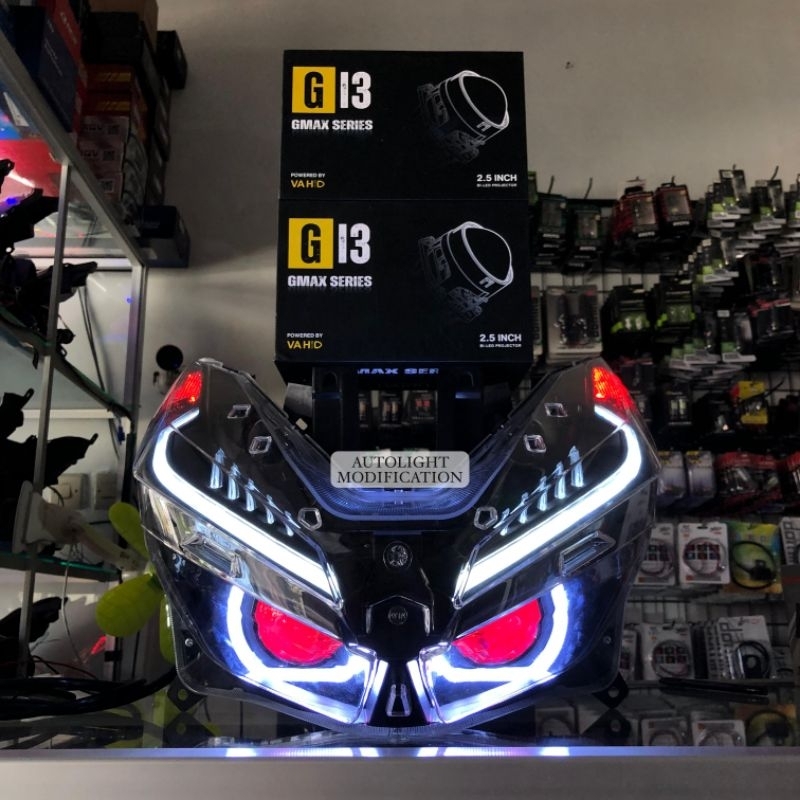 BILLED NEW VARIO 125 150 REFLEKTOR LAMPU DEPAN NEW VARIO 125 150 CUSTOM BILLED VAHID E10+, VAHID G13
