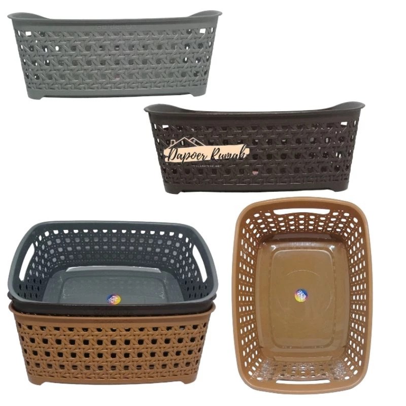 Keranjang Anyam Kecil Elio Super/Keranjang Plastik/Keranjang Kosmetik/Keranjang Bumbu