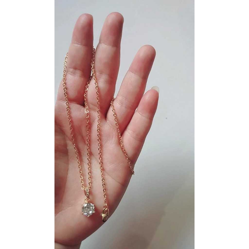 Kalung Permata Bahan Cuping Elegan