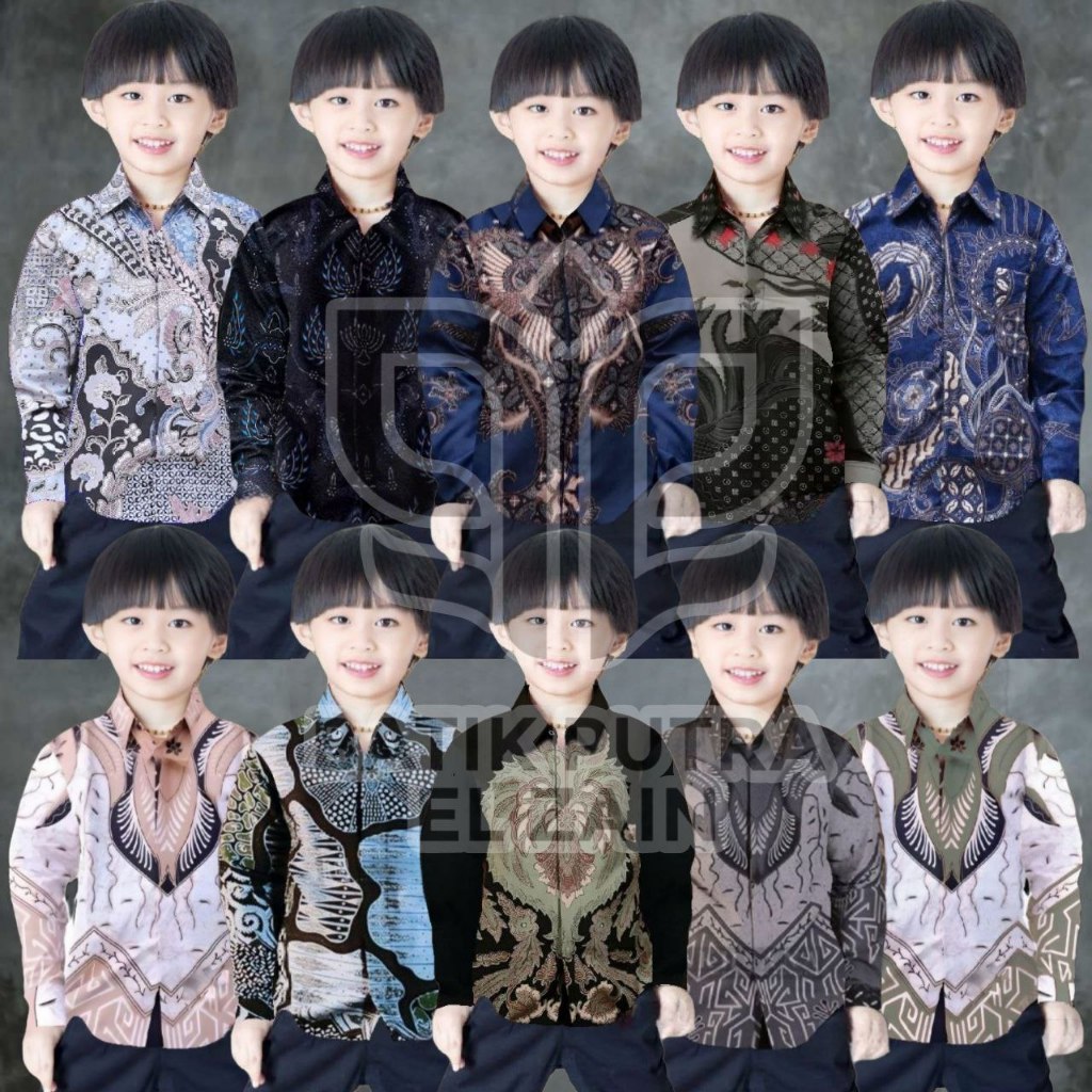 Kemeja Batik Anak - baju batik anak laki laki umur 2-13 tahun hem batik anak panjang