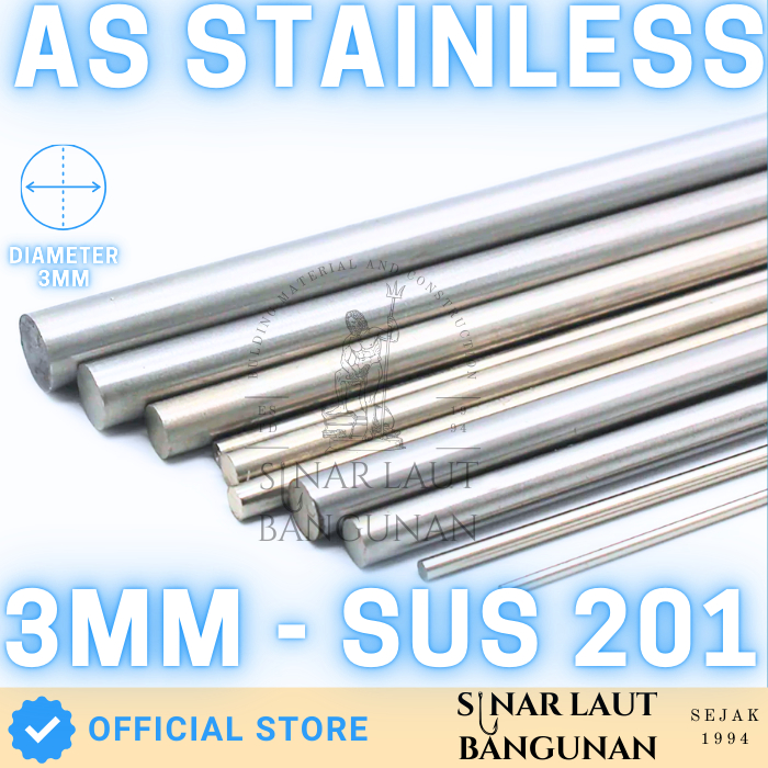 As Stainless SUS 201 Diameter 3MM