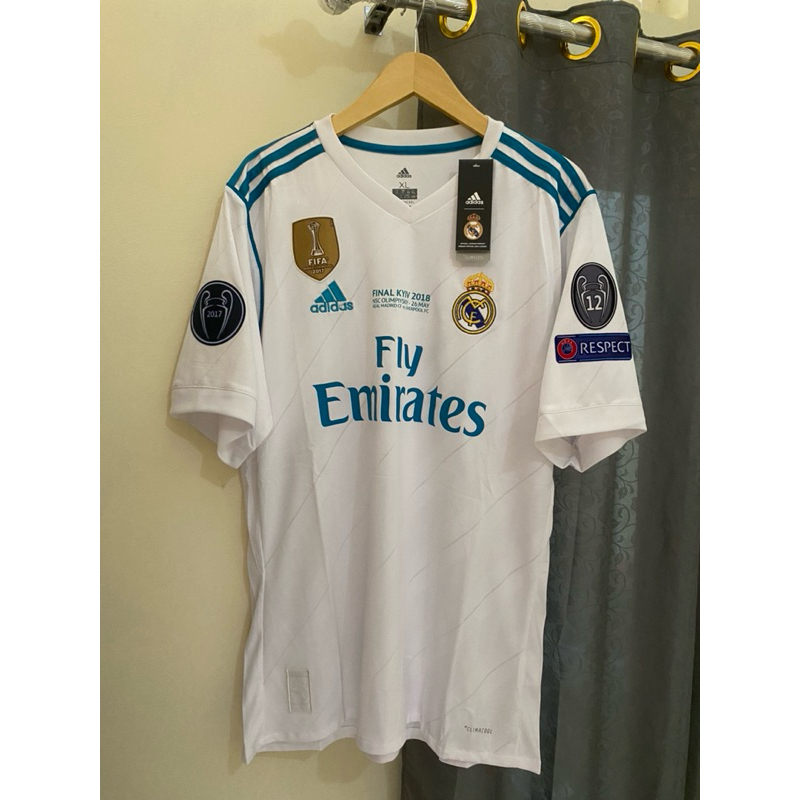 Jersey Real Madrid Home 17/18 Final UCL 2018 + Nameset Ronaldo