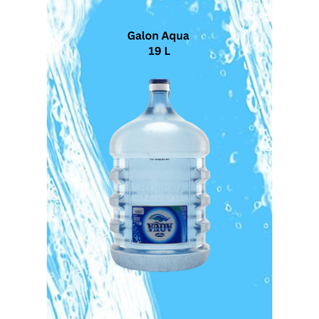 

Aqua galon 19L + isi air asli (BUKAN AIR ISI ULANG)