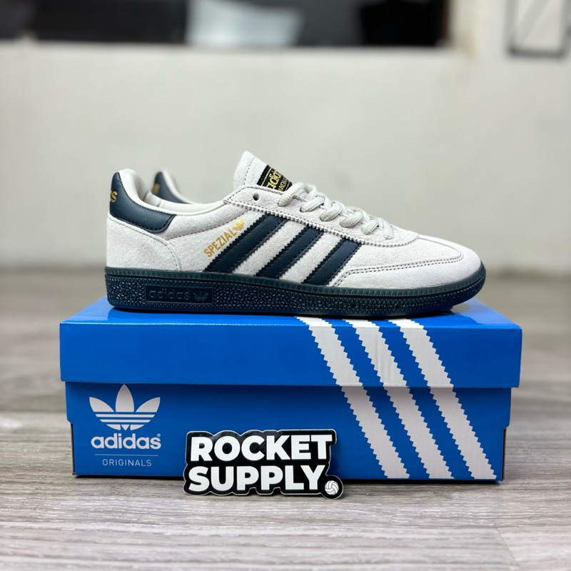 [ 100% BARU ] Adidas Handball Spezial Grey Navy / Abu-Abu Navy