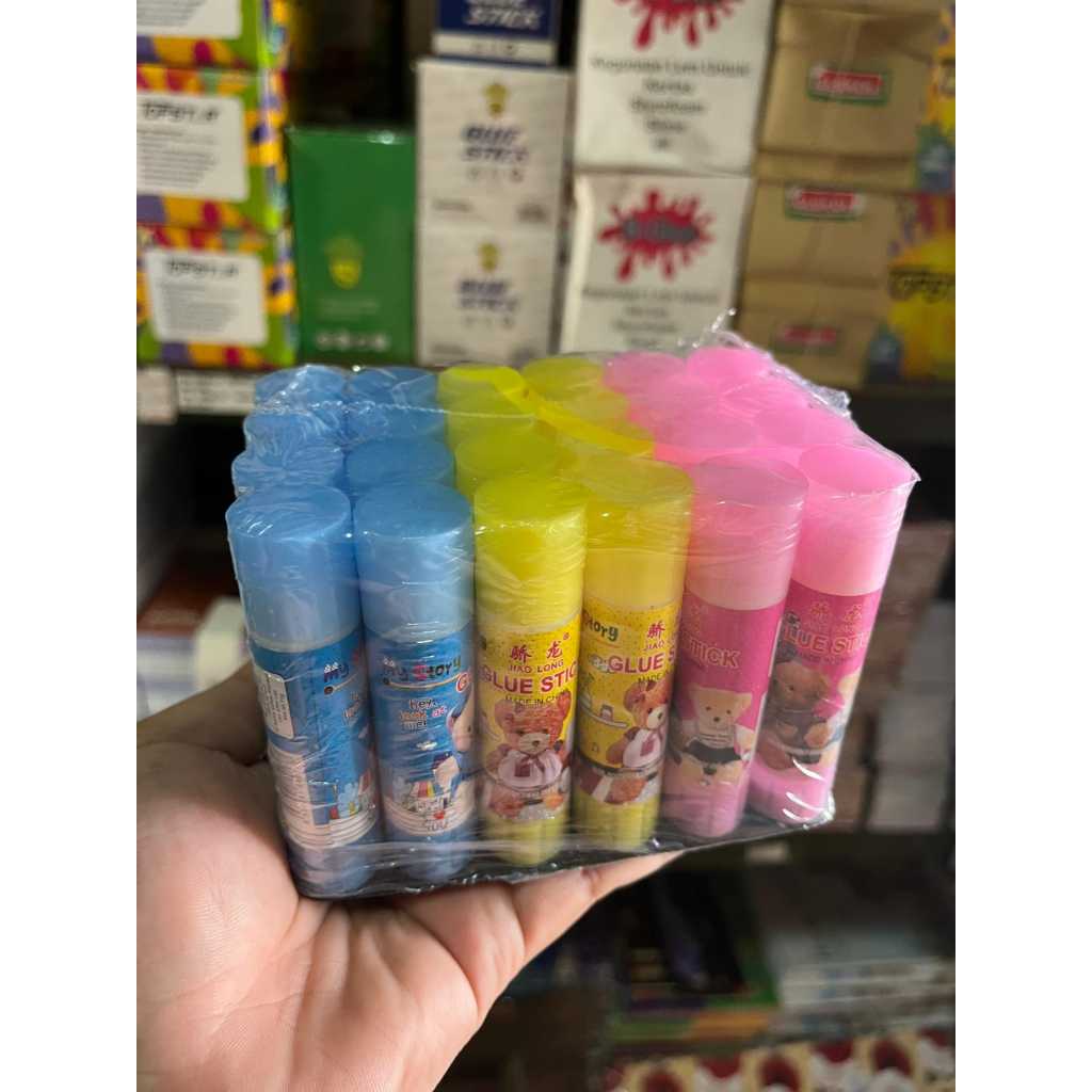 

(1pack isi 24 pcs) Lem stik ukuran 10gram/ Lem stick / Lem murah / glue fancy / Glue Stik Fancy