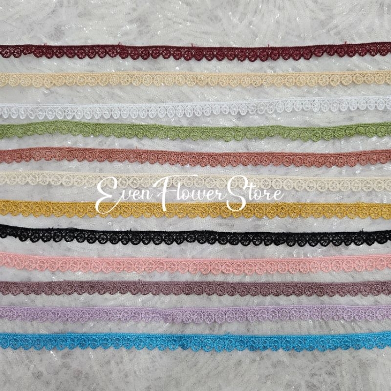 RB per1roll renda giper/renda rajut motif telor lebar1cm