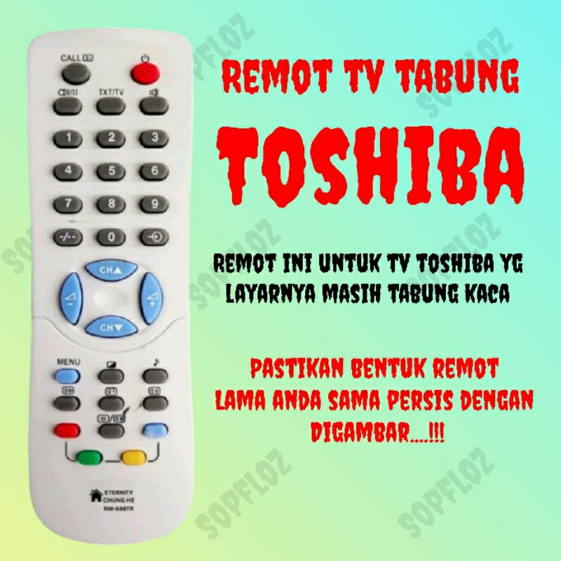 remote tv toshiba layar tabung rca