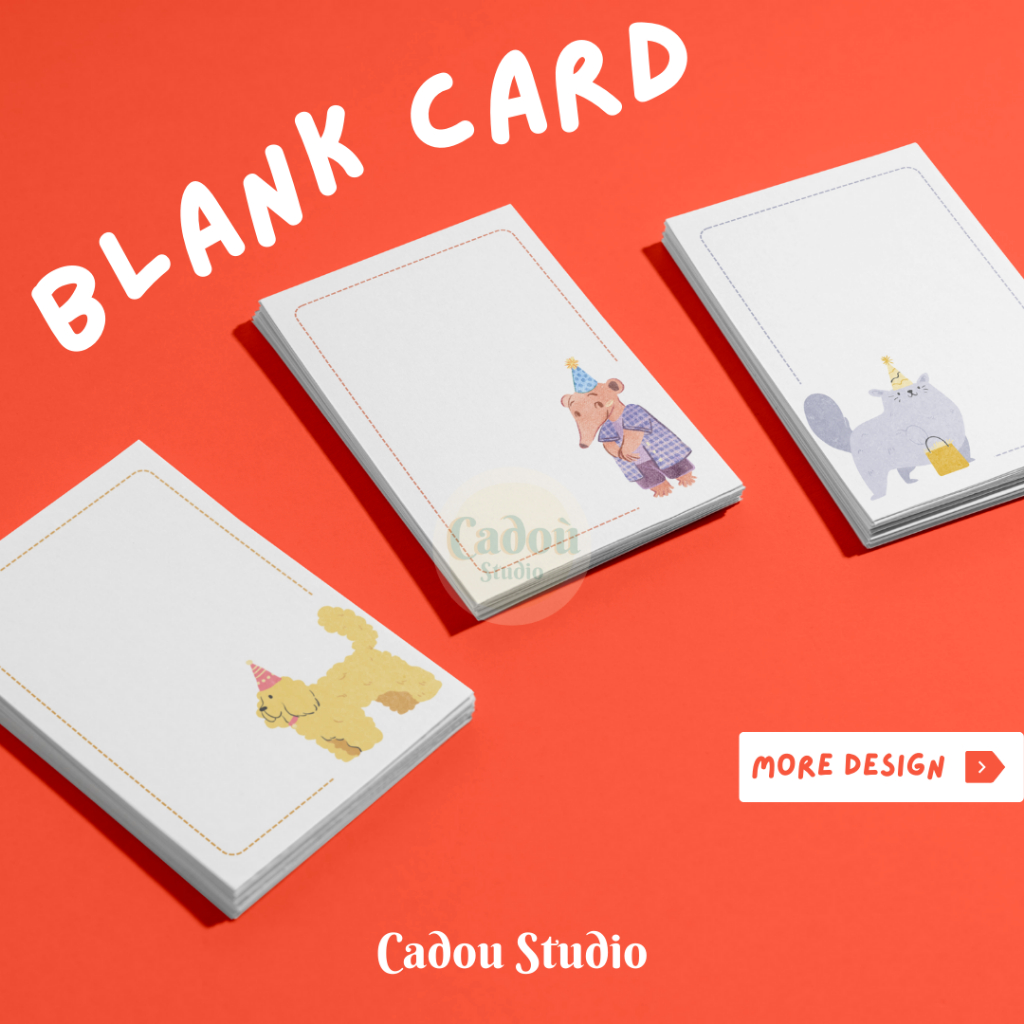 Blank Card / Kartu Ucapan / Greeting Card / Gift Card / Post Card Ulang Tahun Birthday Anak Aestheti