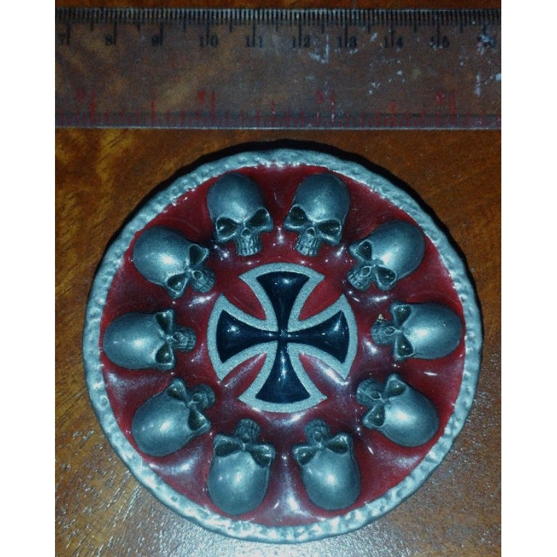 Kepala Gesper/Ikat Pinggang/Belt Buckle - FOURSPEED METALWERKS SKULL Series - CIRCLE SKULL