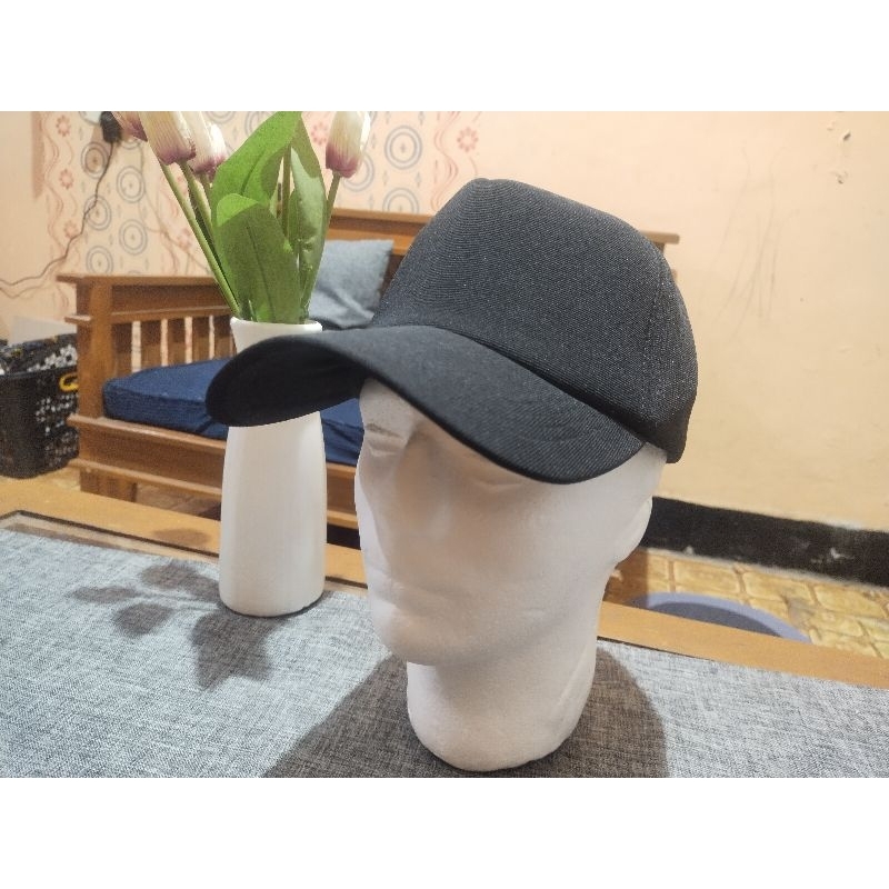 Topi Hitam Polos/Topi Baseball/Topi Keren Bahan Original