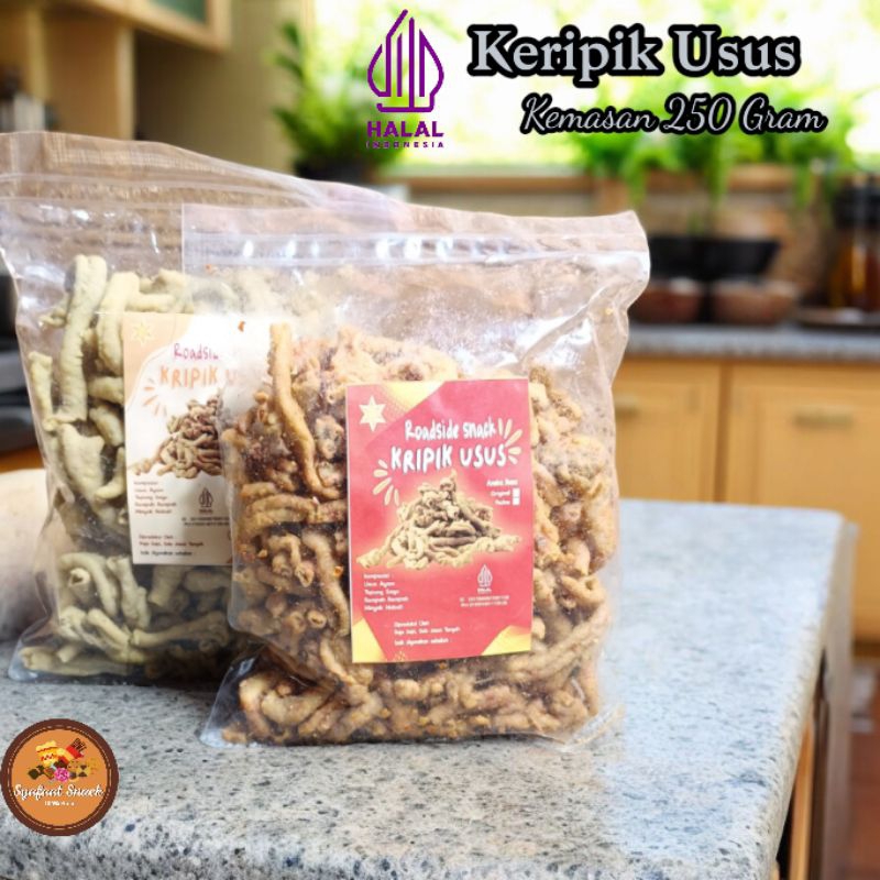 

Kripik Usus Ayam crispy kemasan 250 gram