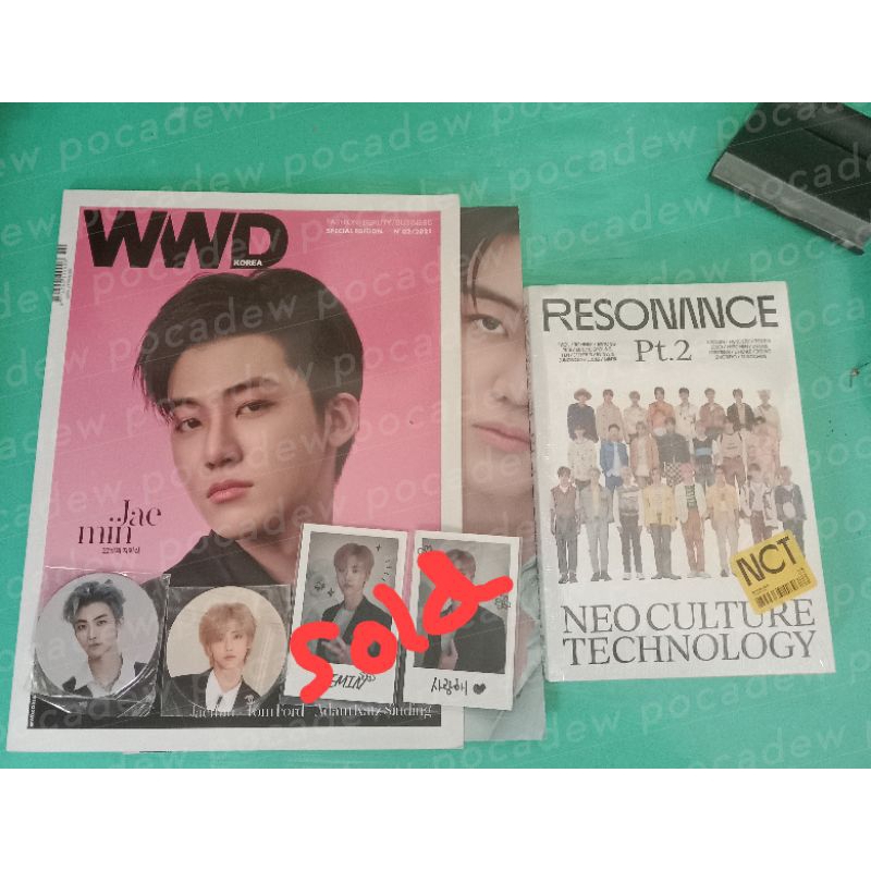 [reprice] album resonance pt. 2 nct 2020 sealed + jaemin wwd magazine majalah polaroid circle card w