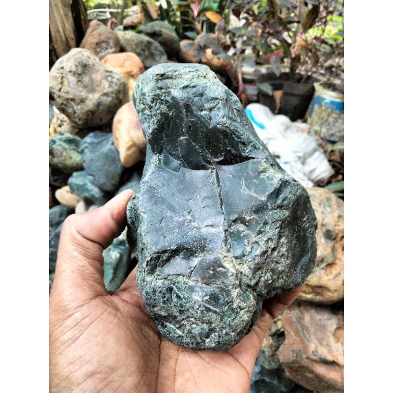 batu hias hijau klawing