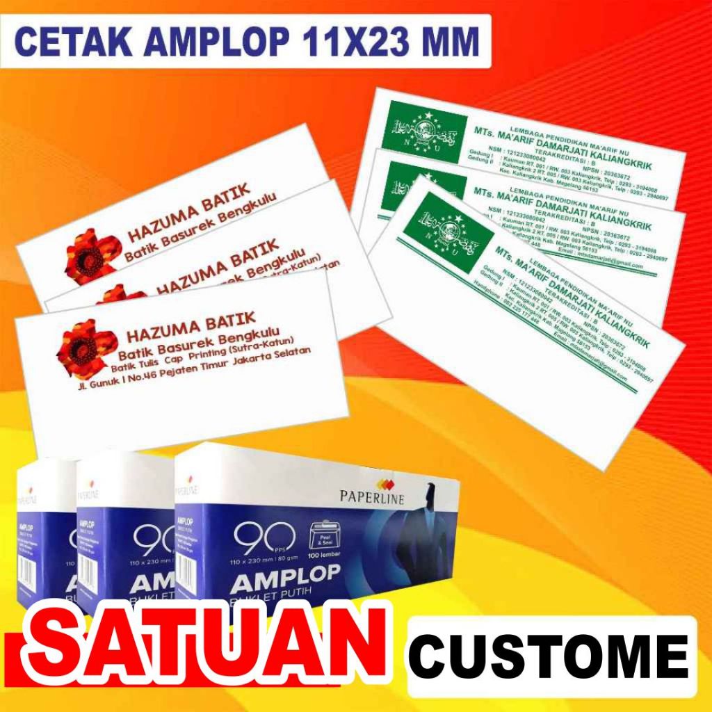

Cetak Amplop Kop Surat Design Custom CETAK PRINT Satuan