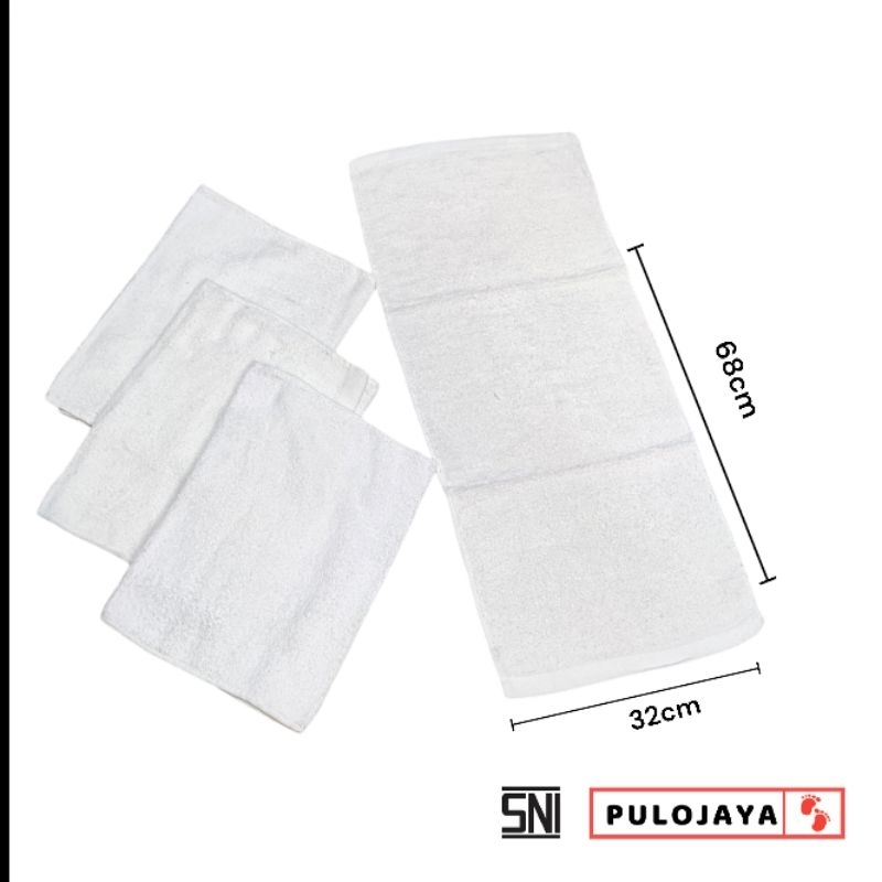 Handuk Leher Putih Polos Gym Salon olahraga kecil sport