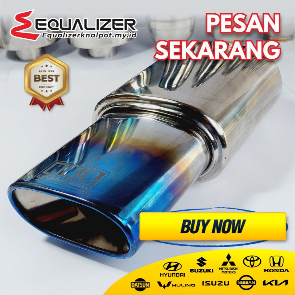 Knalpot Mobil Racing Mobil HKS Blue Oval Bass Adem