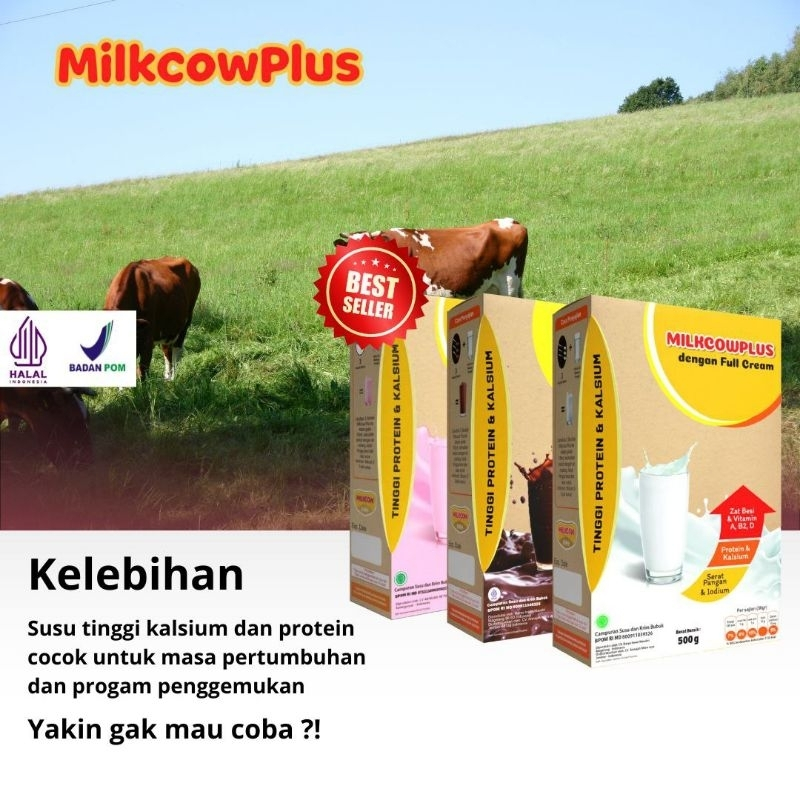 

Susu MILKCOW PLUS 500g Penggemuk dan Peninggi Badan Anak dan Dewasa Gemuk Sehat Alami