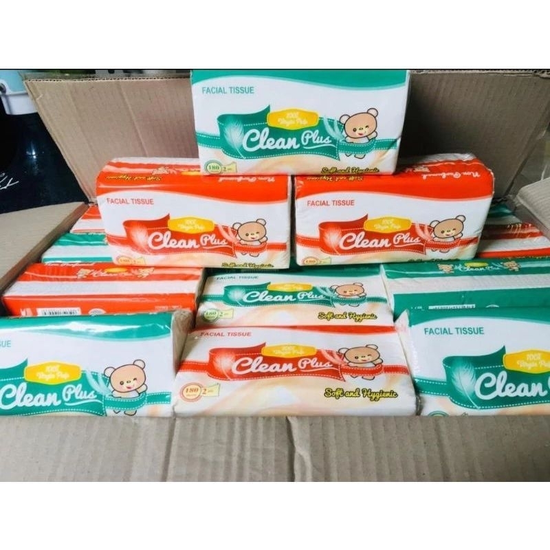 TISU CLEAN PLUS 180 SHEET 2 PLY ISI 10 PCS