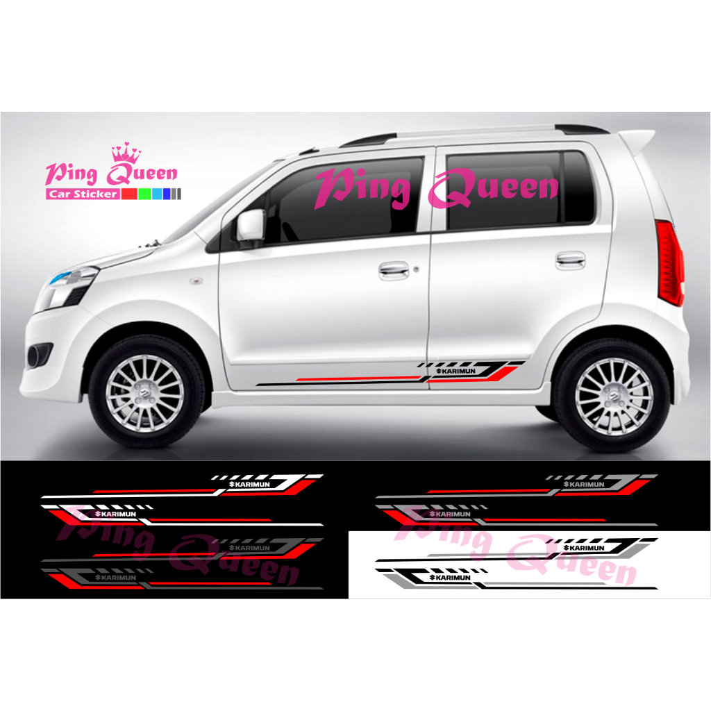 STICKER MOBIL SUZUKI KARIMUN STICKER STRIPING VARIASI MOBIL KARIMUN