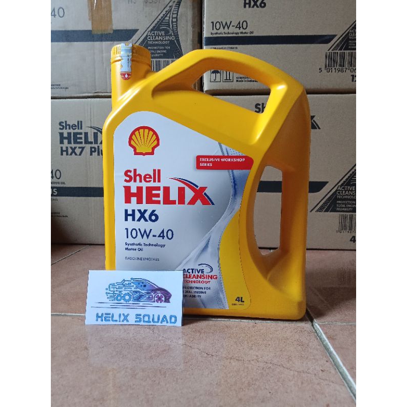 Oli Shell Helix HX6 SAE 10W-40 4 Liter Oli Mobil Original