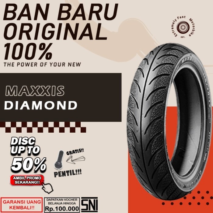 Ban Motor Matic Tubeless Maxxis Diamond Ring 14 Ban Motor Beat Vario Scoopy Tubles  Sepasang Ring 14