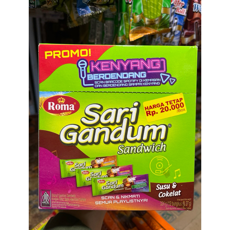 

Roma Sari Gandum Sandwich Coklat (isi 12 Pcs)